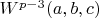 $W^{p-3}(a,b,c)$