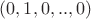 $(0,1,0,..,0)$