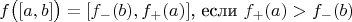 $$
f\big([a,b]\big) = [f_-(b),f_+(a)] \text{, если }f_+(a) > f_-(b)
$$