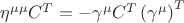 $\eta^{\mu\mu}C^{T}=-\gamma^{\mu}C^{T}\left(\gamma^{\mu}\right)^T$