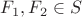 $F_1, F_2 \in S$
