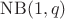 $\mathrm{NB}(1,q)$