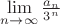 $\lim\limits_{n \to \infty} \frac{a_n}{3^n}$