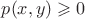 $p(x,y)\geqslant0$