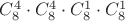 $C_8^4 \cdot C_8^4\cdot C_8^1\cdot C_8^1