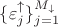 $\{ \varepsilon_j^\uparrow \}_{j=1}^{M_\downarrow}$
