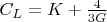 $C_L=K+\frac{4}{3G}$