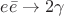 $e\bar{e}\rightarrow 2\gamma$