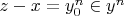 $z-x=y_0^n\in y^n$