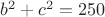 $b^2+c^2=250$