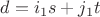 $d=i_1s+j_1t$