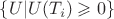 $ \{U|U(T_i) \geqslant 0\}$