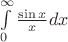 $\int\limits_0^\infty {\sin x\over x} dx$