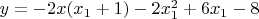 $y=-2x(x_1+1)-2x_1^2+6x_1-8$