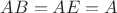 $AB=AE=A$ $AB=AE=A$