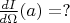 $\frac {dI} {d\Omega}(a) = ?$