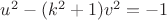 $u^2-(k^2+1)v^2=-1$