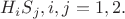$H_iS_j, i,j=1,2.$