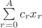 $\sum\limits_{r=0}^Ac_rx_r$