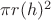 $\pi r(h)^2$