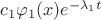 $c_1 \varphi_1(x)e^{-\lambda_1 t}$
