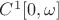 $C^1[0,\omega]$