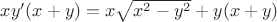 $xy'(x+y) = x\sqrt{x^2 - y^2} + y(x+y)$