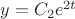 $y=C_2e^{2t}$