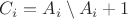 $C_i=A_i\setminus A_i+1$