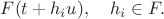 $F(t+h_i u),\quad h_i \in F.$