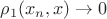 $\rho_1(x_n,x)\to0$