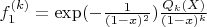 $f_1^{(k)}=\exp(-\frac{1}{(1-x)^2})\frac{Q_k(X)}{(1-x)^k}$