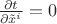 $\frac{\partial t}{\partial\tilde x^i}=0$