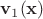 ${\bf v}_{1}({\bf x})$