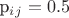 p_i_j=0.5