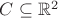 $C\subseteq\mathbb R^2$