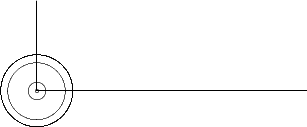 $$\begin{picture}(300,300)(-150,-150)
\put(0,0){\line(1,0){150}}
\put(0,0){\line(0,1){50}}
\put(0,0){\circle{2}}
\put(0,0){\circle{10}}
\put(0,0){\circle{30}}
\put(0,0){\circle{40}}
\put(0,0){\circle{70}}
\put(0,0){\circle{100}}
\put(0,0){\circle{150}}
\end{picture}
$$