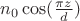 $n_0\cos(\frac {\pi z}{d})$