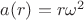 $a(r) = r\omega^2$