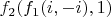 $f_2(f_1(i,-i),1)$
