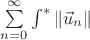 $\sum\limits_{n=0}^{\infty}\int^\ast\|\vec u_n\|$