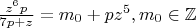 $\frac{z^6p}{7p+z}=m_0+pz^5,m_0\in\mathbb{Z}$