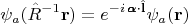 $$ \psi_a(\hat{R}^{-1}\mathbf{r})=e^{-i\,\pmb{\alpha}\cdot \hat{\mathbf{l}}} \psi_a(\mathbf{r}) $$