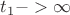 ${t_1  -  > \infty }$