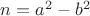 $n=a^2-b^2$