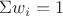 $\Sigma w_i=1$
