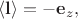 $\langle \mathbf{l} \rangle =-\mathbf{e}_z, $