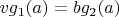 $v g_1(a)=b g_2(a)$