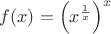 $f(x) = \left( x^\frac{1}{x}\right)^x$