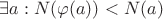 $\exists a: N(\varphi(a))<N(a)$